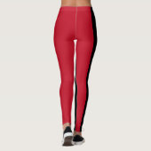 Liebe Verb Work-out Zitat schwarze rote Leggings (Rückseite)