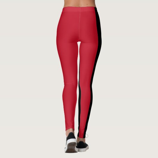 Liebe Verb Work-out Zitat schwarze rote Leggings (Rückseite)