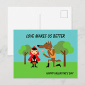 Liebe verbessert Valentinstag Postkarte (Vorne/Hinten)