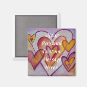 Liebe verbinden Personalisierte Magnete Magnet (Vorderseite/Rückseite)