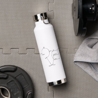 Liebe verbindet die Punkte Minimalistische Typogra Trinkflasche