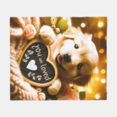 Liebe verbreiten: Goldener Retriever mit "You Are  Fleecedecke (Vorderseite (Horizontal))