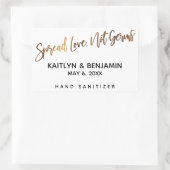 Liebe verbreiten, nicht Goldhandschrift von Germs Rechteckiger Aufkleber (Tasche)