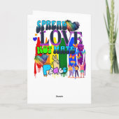 Liebe verbreiten, nicht hassen | Juni ist Pride Mo Karte (Rückseite)