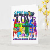 Liebe verbreiten, nicht hassen | Juni ist Pride Mo Karte (Gelbe Blume)