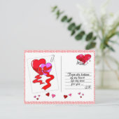 Liebe verbreiten postkarte (Stehend Vorderseite)