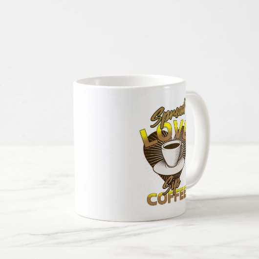 Liebe verbreiten, Silokaffee Kaffeetasse (VorderseiteRechts)