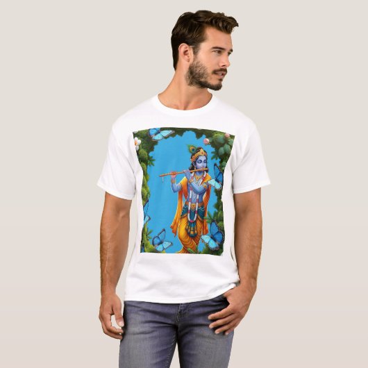 Liebe verbreiten, wie Krishna leben - Gottes Weish T-Shirt (Vorne ganz)