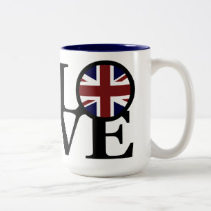 LIEBE Vereinigtes Königreich 15oz Zweifarbige Tasse