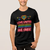 Liebe vereint Hate-Divisionen Tri-Blend Shirt (Vorderseite)