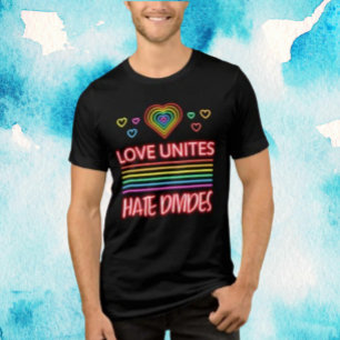 Liebe vereint Hate-Divisionen Tri-Blend Shirt