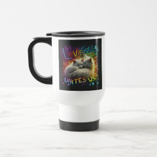 "Liebe vereint uns" Reisecoffee Mug. Reisebecher