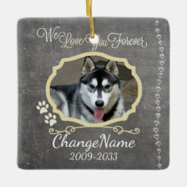 Liebe verfolgen Sie für immer Erinnerungsandenken Keramikornament