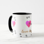 Liebe verfolgt - Tasse - Schablone (Vorderseite Links)