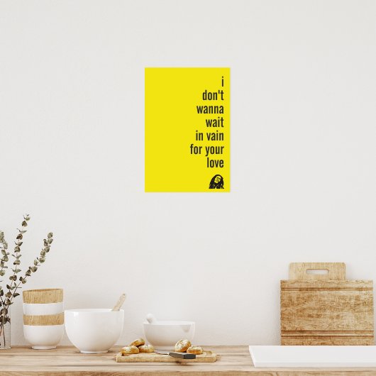 Liebe, vergeblich warten poster (Küche)