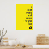 Liebe, vergeblich warten poster (Küche)