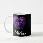 Liebe vergisst Blume des Herzens Kaffeetasse (Links)