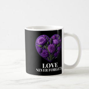 Liebe vergisst Blume des Herzens Kaffeetasse