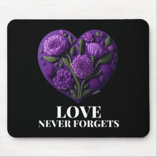 Liebe vergisst Blume des Herzens Mousepad
