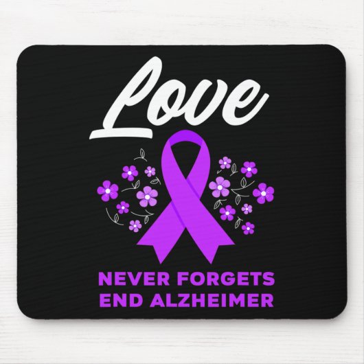 Liebe vergisst nie, Alzheimer Alzheimer's Aware zu Mousepad (Vorne)
