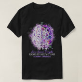Liebe vergisst nie Alzheimer's Awareness Brain Dis T-Shirt (Design vorne)
