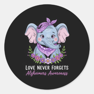 Liebe vergisst nie die Heimerheimer-Sensibilisieru Runder Aufkleber