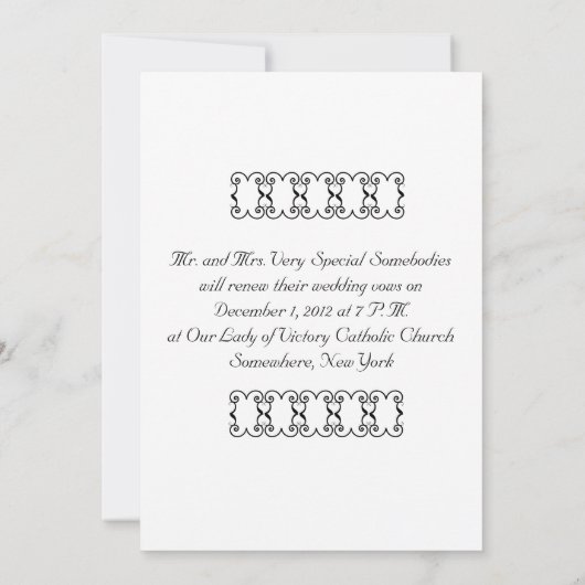 Liebe verlängert Ehe Einladung (Rückseite)