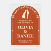 Liebe Verlasst ein Zeichen | Fall Foliage Wedding Acrylschild (Vorderseite)