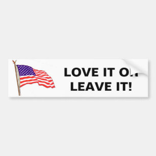 LIEBE VERLÄSST ES ODER ES (Amerika) Autoaufkleber