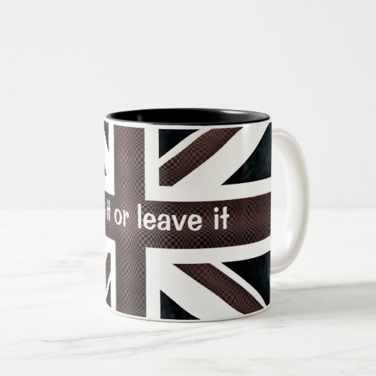 , Liebe verlässt es oder es Zweifarbige Tasse (VorderseiteRechts)