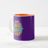 Liebe. Verlieren. Laff. GFX-02 Zweifarbige Tasse (Vorderseite Links)