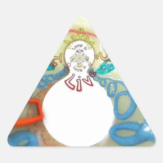 Liebe verließ es oder Live es Hakuna Matata Dreieckiger Aufkleber (Vorderseite)