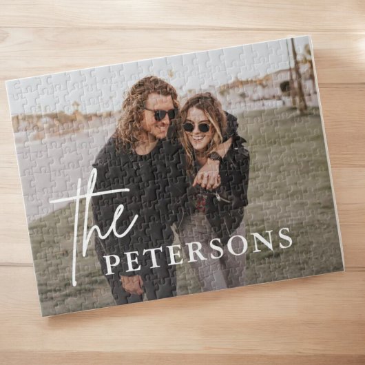 Liebe Verlobt Newlyweds Couple Foto Jigsaw Puzzle