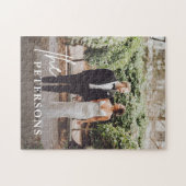 Liebe Verlobt Newlyweds Couple Foto Puzzle (Horizontal)