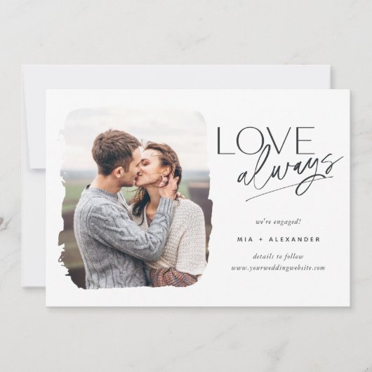 Liebe | VERLOBUNG FOTO Ankündigung (Vorderseite)