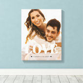 Liebe Verlobung Foto Canvas Print Leinwanddruck (Insitu (Holzboden))