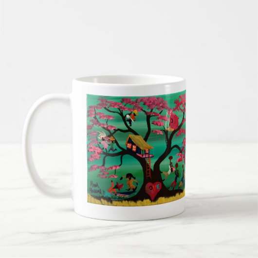 Liebe verlost Baum Kaffeetasse (Links)