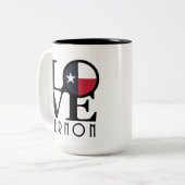 LIEBE VErnon Texas 15oz Zweifarbige Tasse (Vorderseite Links)