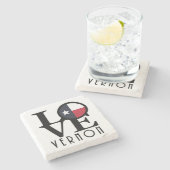 LIEBE Vernon Texas Steinuntersetzer (Seitenansicht)