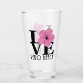 LIEBE Vero Beach Hibiskus Glas (Vorderseite)