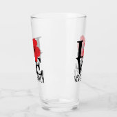 LIEBE Vero Beach Red Hibiskus Glas (Links)
