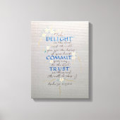 LIEBE, VERPFLICHTUNG, VERTRAUEN, PSALM 37 KALLIGRA LEINWANDDRUCK (Vorderseite)