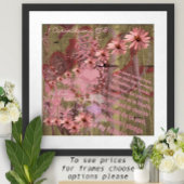 Liebe Versage ConeFlower Collage nie Poster