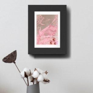 Liebe Versage ConeFlower Collage nie Poster