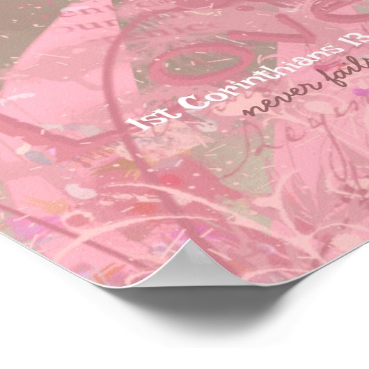 Liebe Versage ConeFlower Collage nie Poster (Ecke)