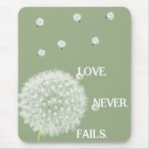 Liebe Versage Dandelion1 Korinther 13 Mousepad