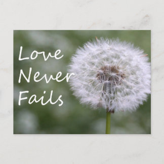 Liebe Versage Dandelion1 Korinther 13 Postkarte
