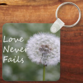 Liebe Versage Dandelion1 Korinther 13 Schlüsselanhänger (Rückseite)