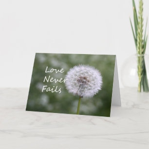 Liebe Versage Dandelion Korinthians nie 13 Feiertagskarte