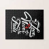 Liebe Versage nie 1 KORINTHIER 13:8 Puzzle (Horizontal)